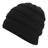 Ponytail Beanie Hat Winter Skullies Beanies Warm Caps Female Knitted Stylish Hats For Ladies Fashion