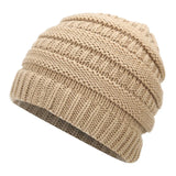 Ponytail Beanie Hat Winter Skullies Beanies Warm Caps Female Knitted Stylish Hats For Ladies Fashion