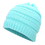 Ponytail Beanie Hat Winter Skullies Beanies Warm Caps Female Knitted Stylish Hats For Ladies Fashion