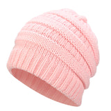 Ponytail Beanie Hat Winter Skullies Beanies Warm Caps Female Knitted Stylish Hats For Ladies Fashion