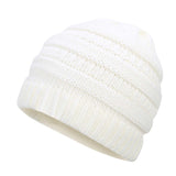 Ponytail Beanie Hat Winter Skullies Beanies Warm Caps Female Knitted Stylish Hats For Ladies Fashion