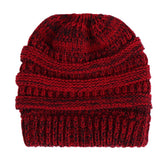 Ponytail Beanie Hat Winter Skullies Beanies Warm Caps Female Knitted Stylish Hats For Ladies Fashion
