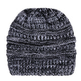 Ponytail Beanie Hat Winter Skullies Beanies Warm Caps Female Knitted Stylish Hats For Ladies Fashion