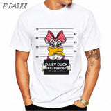 Mickey mouse print hip hop casual  T-shirt