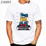 Mickey mouse print hip hop casual  T-shirt