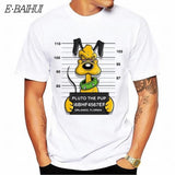 Mickey mouse print hip hop casual  T-shirt