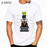 Mickey mouse print hip hop casual  T-shirt