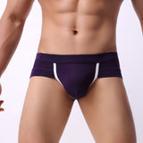 Mens Sexy Cotton Boxer Briefs Shorts Soft Underwear Bulge Pouch Underpants