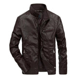 DAVYDAISY 2019 High Quality PU Leather Jackets Men Autumn Solid Stand Collar Fashion Men Jacket Jaqueta Masculina 5XL DCT-245