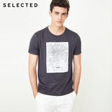 Cotton printed letters business casual short-sleeved T-shirt