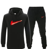 New 2018 Brand Tracksuit men thermal underwear Men Sportswear Sets Fleece Thick hoodie+Pants Sporting Suit Malechandal hombre