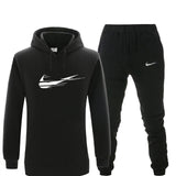 New 2018 Brand Tracksuit men thermal underwear Men Sportswear Sets Fleece Thick hoodie+Pants Sporting Suit Malechandal hombre