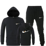 New 2018 Brand Tracksuit men thermal underwear Men Sportswear Sets Fleece Thick hoodie+Pants Sporting Suit Malechandal hombre