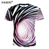 3d Whirlpool Print Funny Summer Top Hip Hop Street wear T-Shirt