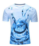 3d Whirlpool Print Funny Summer Top Hip Hop Street wear T-Shirt