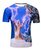 3d Whirlpool Print Funny Summer Top Hip Hop Street wear T-Shirt