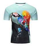 3d Whirlpool Print Funny Summer Top Hip Hop Street wear T-Shirt