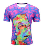 3d Whirlpool Print Funny Summer Top Hip Hop Street wear T-Shirt