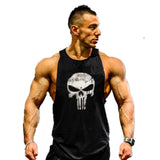Skull Bodybuilding Stringer Tank Tops men