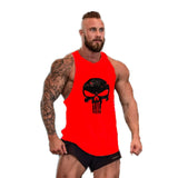 Skull Bodybuilding Stringer Tank Tops men