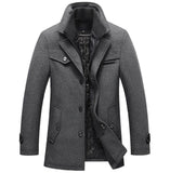 Dropshipping ZOEQO New Winter Wool Coat Slim Fit Jackets Mens Casual Warm Outerwear Jacket and coat Men Pea Coat Size M-4XL