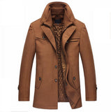 Dropshipping ZOEQO New Winter Wool Coat Slim Fit Jackets Mens Casual Warm Outerwear Jacket and coat Men Pea Coat Size M-4XL