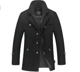 Dropshipping ZOEQO New Winter Wool Coat Slim Fit Jackets Mens Casual Warm Outerwear Jacket and coat Men Pea Coat Size M-4XL