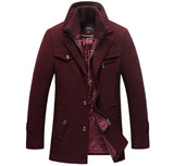 Dropshipping ZOEQO New Winter Wool Coat Slim Fit Jackets Mens Casual Warm Outerwear Jacket and coat Men Pea Coat Size M-4XL