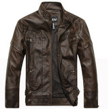 Dropshipping New arrive brand motorcycle leather jacket men men's leather jackets jaqueta de couro masculina mens leather coats