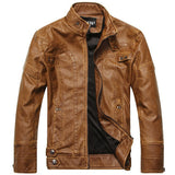 Dropshipping New arrive brand motorcycle leather jacket men men's leather jackets jaqueta de couro masculina mens leather coats