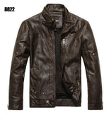 Dropshipping New arrive brand motorcycle leather jacket men men's leather jackets jaqueta de couro masculina mens leather coats