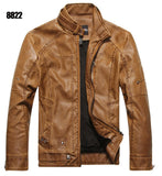 Dropshipping New arrive brand motorcycle leather jacket men men's leather jackets jaqueta de couro masculina mens leather coats