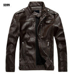 Dropshipping New arrive brand motorcycle leather jacket men men's leather jackets jaqueta de couro masculina mens leather coats