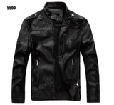 Dropshipping New arrive brand motorcycle leather jacket men men's leather jackets jaqueta de couro masculina mens leather coats
