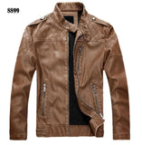 Dropshipping New arrive brand motorcycle leather jacket men men's leather jackets jaqueta de couro masculina mens leather coats