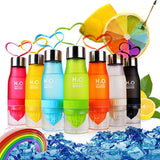 Xmas Gift 650ml Infuser Water Bottle plastic Fruit infusion Kids Drink Outdoor Sports bottle Juice lemon Portable Kettle