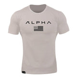 Fitness Bodybuilding Crossfit Slim Cotton Shirts Men Short Sleeve