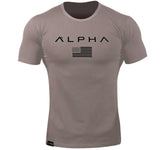 Fitness Bodybuilding Crossfit Slim Cotton Shirts Men Short Sleeve