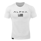 Fitness Bodybuilding Crossfit Slim Cotton Shirts Men Short Sleeve