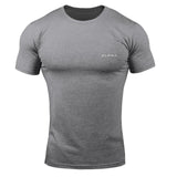 Fitness Bodybuilding Crossfit Slim Cotton Shirts Men Short Sleeve