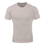 Fitness Bodybuilding Crossfit Slim Cotton Shirts Men Short Sleeve