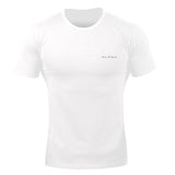 Fitness Bodybuilding Crossfit Slim Cotton Shirts Men Short Sleeve