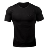 Fitness Bodybuilding Crossfit Slim Cotton Shirts Men Short Sleeve