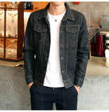 MKASS Men Jacket and Coat Trendy Warm Fleece Denim Jacket 2018 Winter Fashion Mens Jean Jacket Outwear Male Cowboy Plus Size 6XL