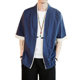 2019 Men Cotton Linen Jacket China Style Kongfu Coat Male Loose Kimono Cardigan Overcoat Open Stitch Coat Mens Windbreaker 5XL